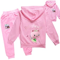 gabby dollhouse cats clothes baby boy clothing sets kids hoody zipper jacket coats jogging pants 2pcs set toddler girls outfits