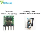 Tiktango 433 МГц Беспроводной широкий Напряжение кодирования передатчик + декодирующий ресивер 4 канала Выход модуль для 433 МГц пульты дистанционного управления