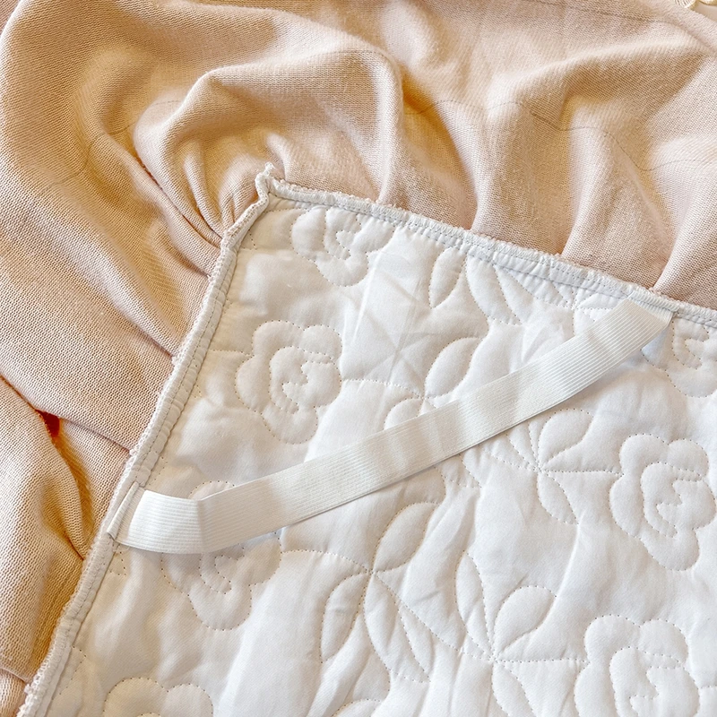 Роскошная розовая утолщенная бархатная юбка для кровати цветочное кружево