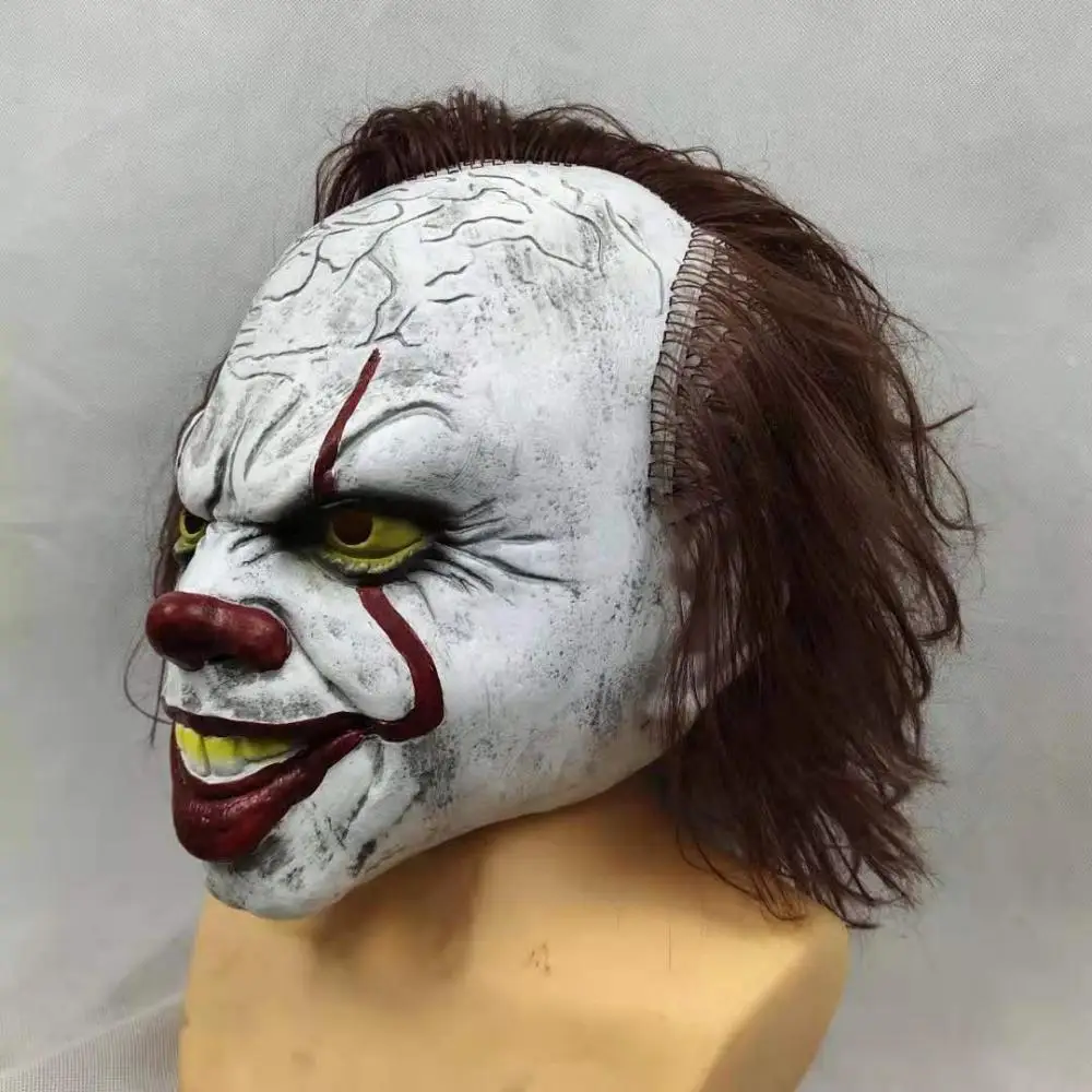 Новинка Pennywise маска клоуна Stephen King's It глава две маски Косплей Шлем реквизит |