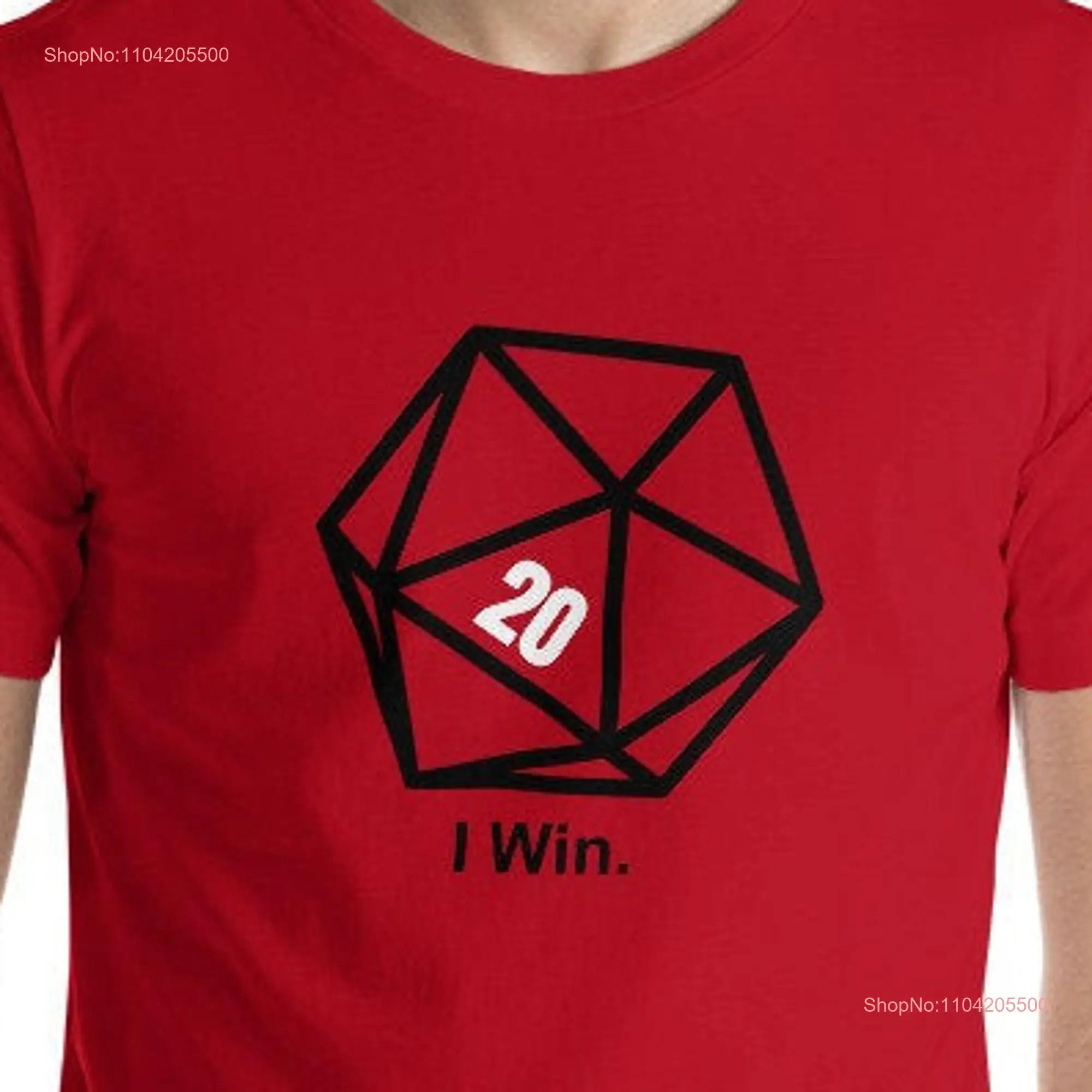 Sheldon D20 I Win Icosidodecahedron Twenty Sided Dice Bella Canvas 3001 BB Fans T Shirt long or short sleeves