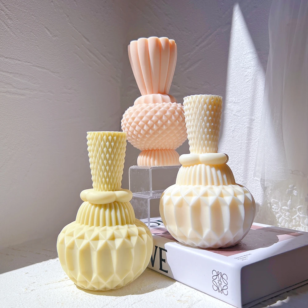 Фотостолб свеча форма геометрический соевый воск декор искусство абстрактный