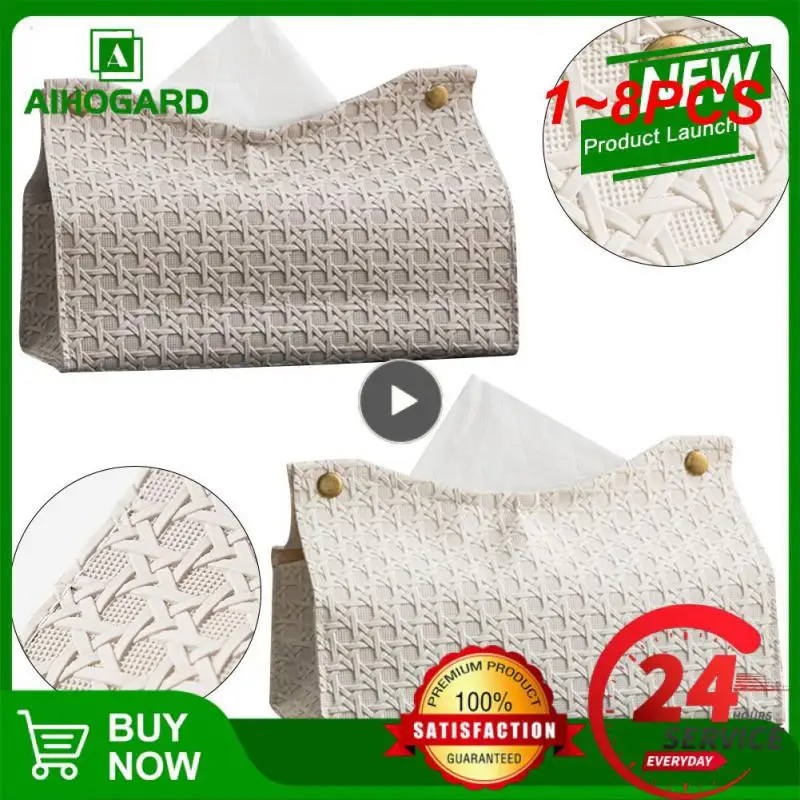 

1-8 шт., коробка для салфеток из искусственной кожи