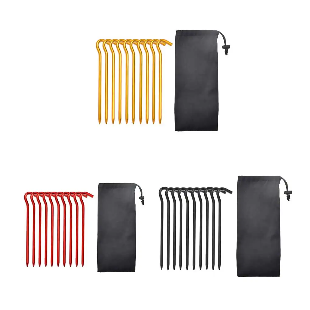 

10 шт., садовые колышки для палатки, из алюминиевого сплава