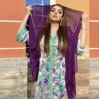 hooded abaya dress for women ramadan eid 2022muslim dubai jalabiya moroccan kaftan oman arabic islamic clothing green