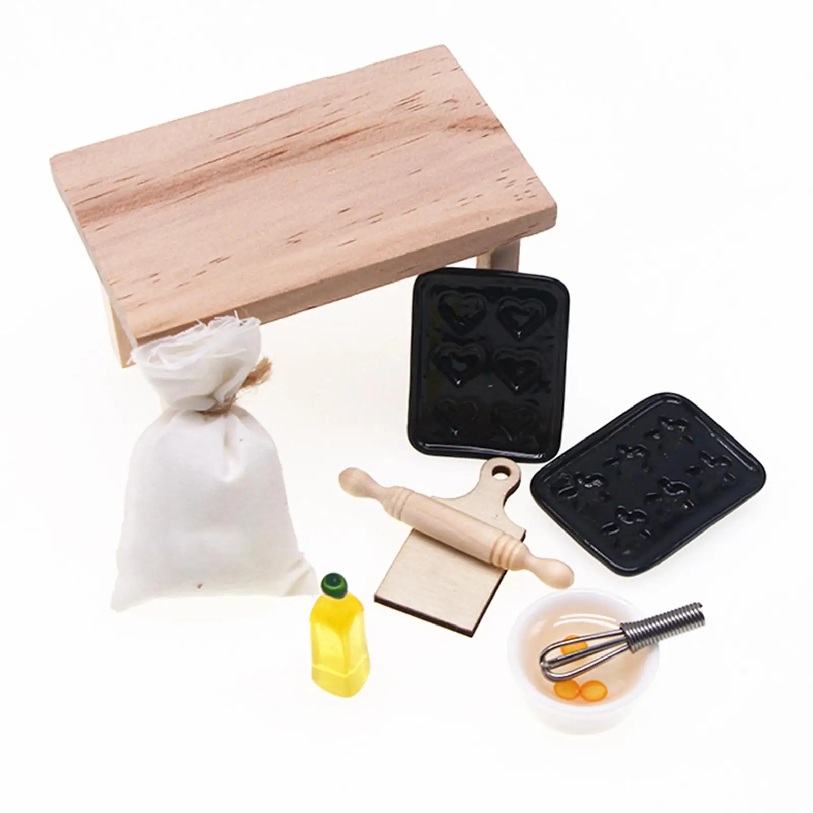 

1/12 набор для выпечки для кукольного домика, модель еды, игрушка для выпечки хлеба