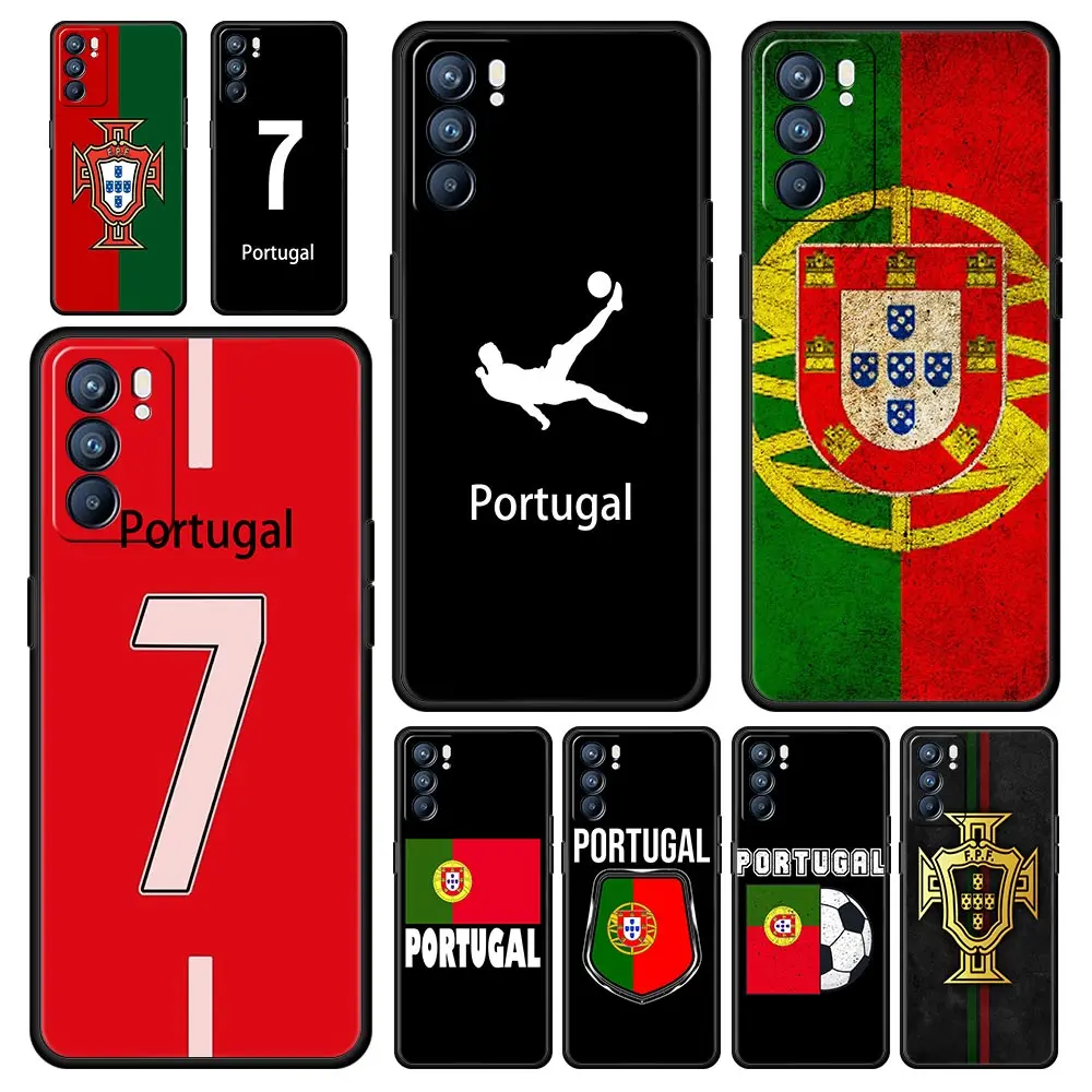 

Portugal Flag Soccer 7 Phone Case For Oppo A54 Reno7 SE Reno6 Pro Plus 5G Find X5 A53 A52 A9 2020 A95 A16 A76 A74 A15 A12 Cover