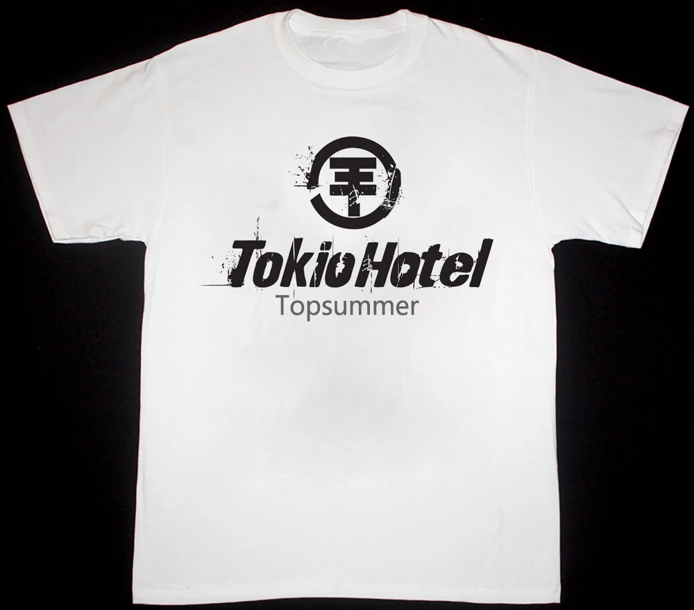 

Tokio Hotel Logo T-Shirt Short Sleeve Cotton White Men All Size S To 5Xl Hc1293