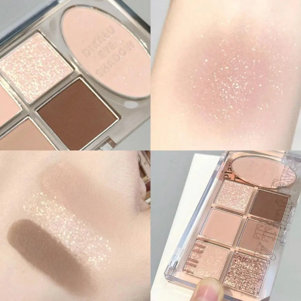 

Nude Milk Coffee 7 Colors Eye Shadow Palette Pearly Matte Eyeshadow Blusher Shimmer Matte Eyeshadow Sequins Eye Pigments