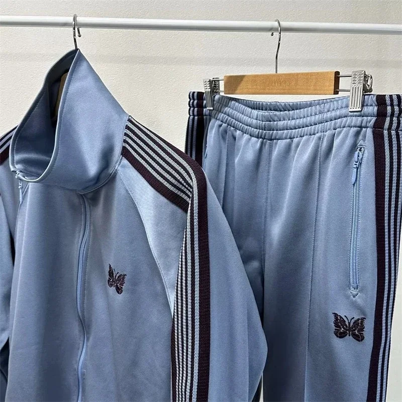 2025ss Aky Blue AWGE вязаная спортивная куртка в полоску для мужчин и женщин 1:1