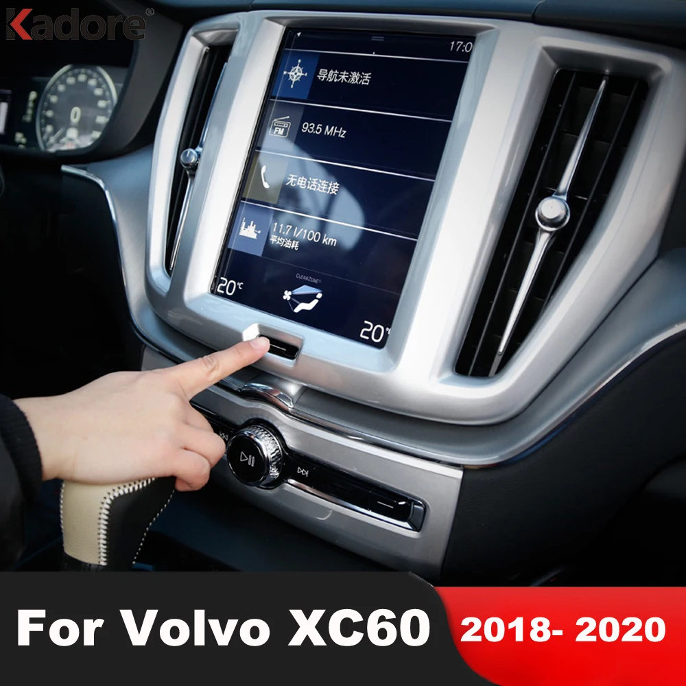 

Наклейка на панель навигации для автомобильной консоли Вольво XC60 XC 60 2018 2019, 2020, углеродное волокно
