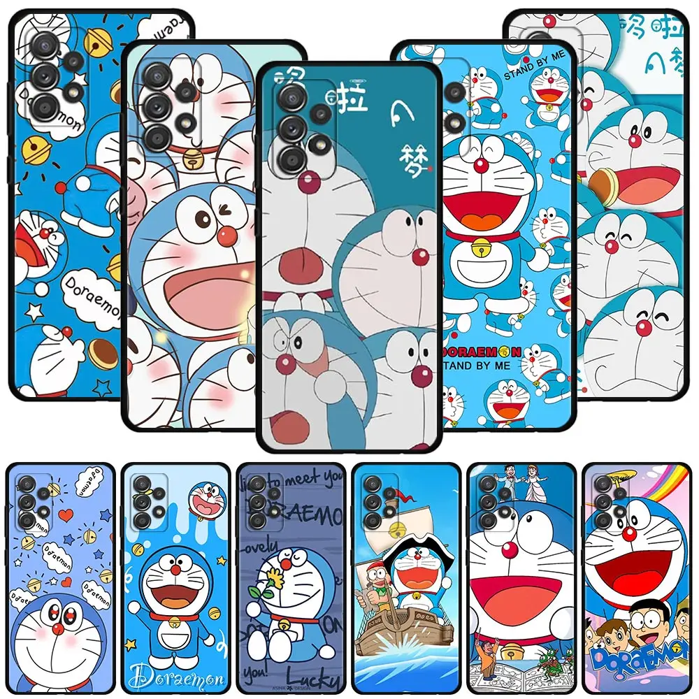 

Phone Case For Samsung Galaxy A12 A52 A51 A71 A32 A21s Cover A32 A31 A72 A22 A13 Silicon Funda Cute Doraemon
