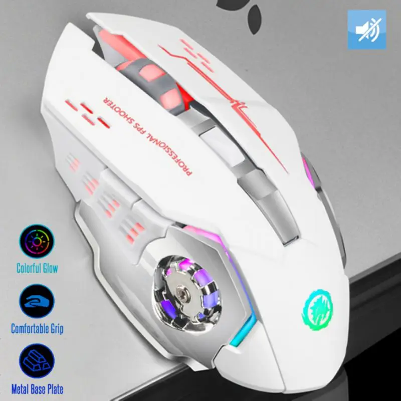 

6 Buttons Led Optical Usb Computer Mouse Portable 3600 Dpi Office Accessories Silent Mouse 2.4ghz Wireless/ Wired Gaming Mouse