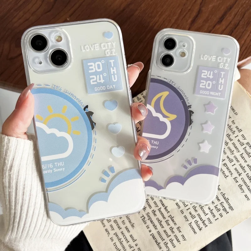 

Creative Sun Moon IllustrationFor Apple13promaxPhone Case Coupleiphone12proShellxsmaxDrop-Resistant Men8plusSilicone WomenXRSoft