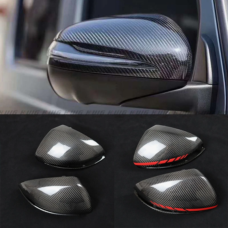 

Real Carbon Fiber style Rearview Mirror Cover For Benz W205 W222 W213 W238 X205 X253 C217 W463 C253 W253 GLC AMG Red line Style
