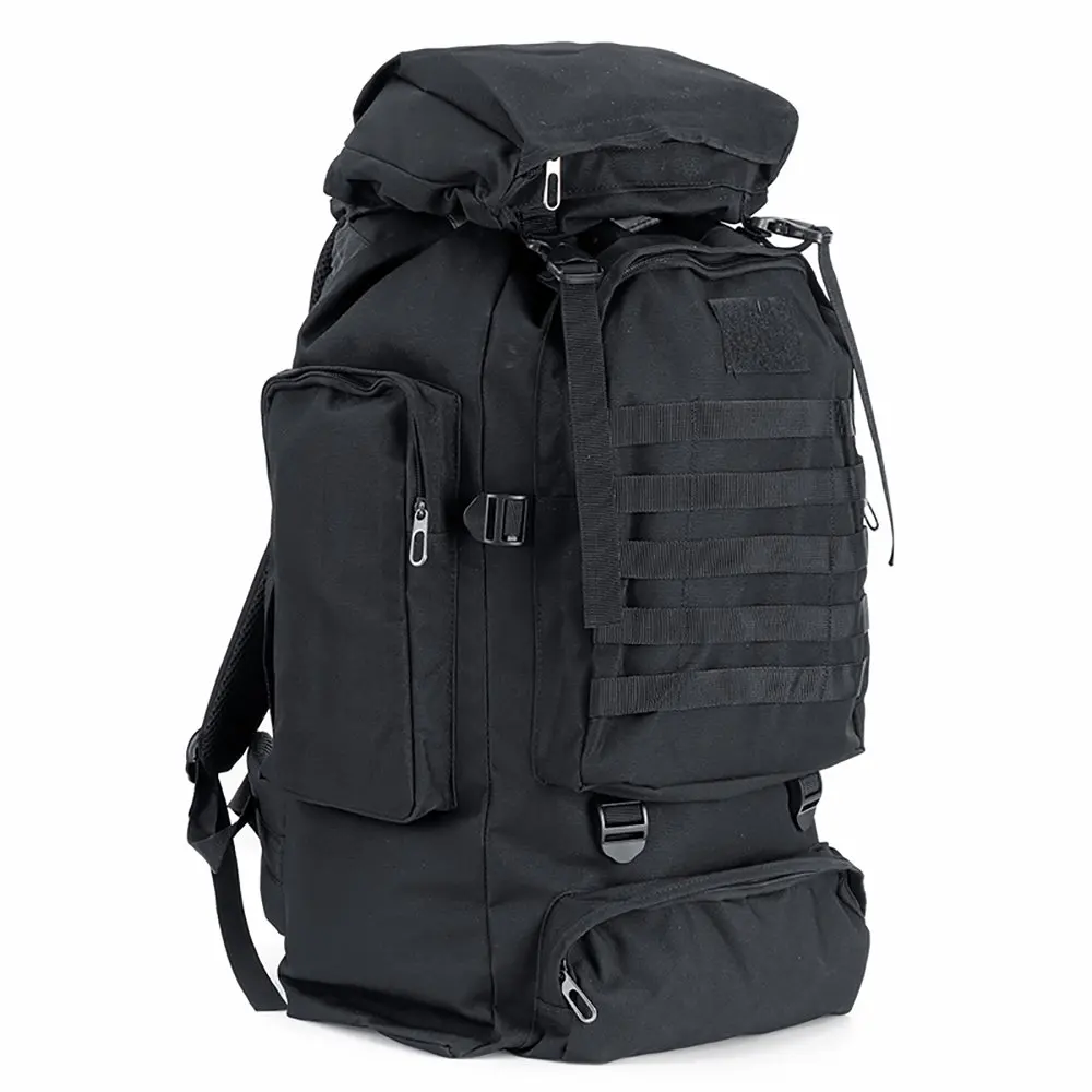 80L Outdoor Camouflage Backpack Camping Hiking Military Tactical Adjustable Waterproof Large Capacity Travel Daypacks Outdoor Ru