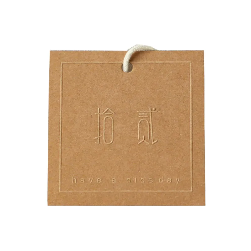 Бумажные подвесные бирки для джинсов из крафт-бумаги индивидуальные ценники