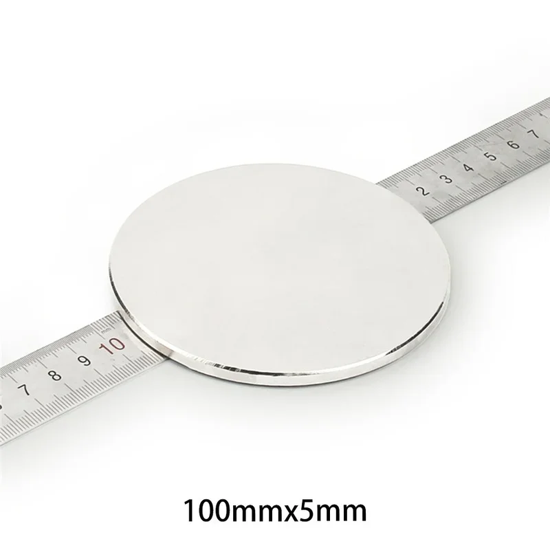 1 шт. мощные Круглые неодимовые магниты 100 Х5 мм