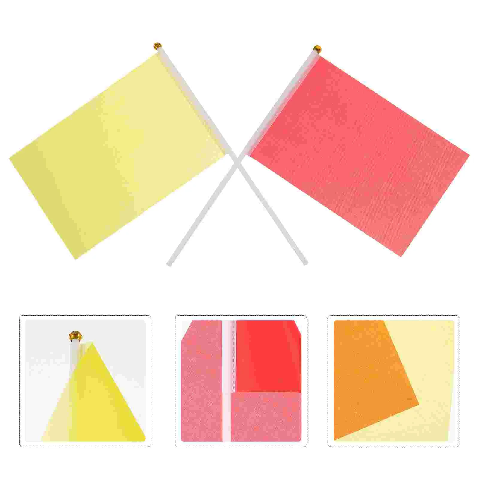 

100 Pcs Ordinary Hand Waving Flag Bathroom Decorations National Flags Polyester Cloth Handheld Colored