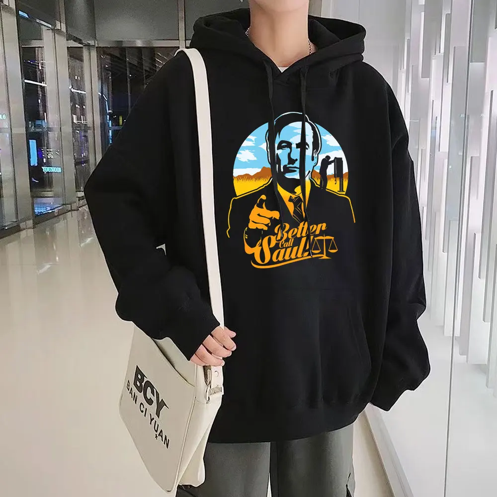 

Men's Hoodies Heisenberg Breaking Bad Hoodie Better Call Saul Print Pullover Fleece Punk Sweatshirt Oversized Streetwear Male