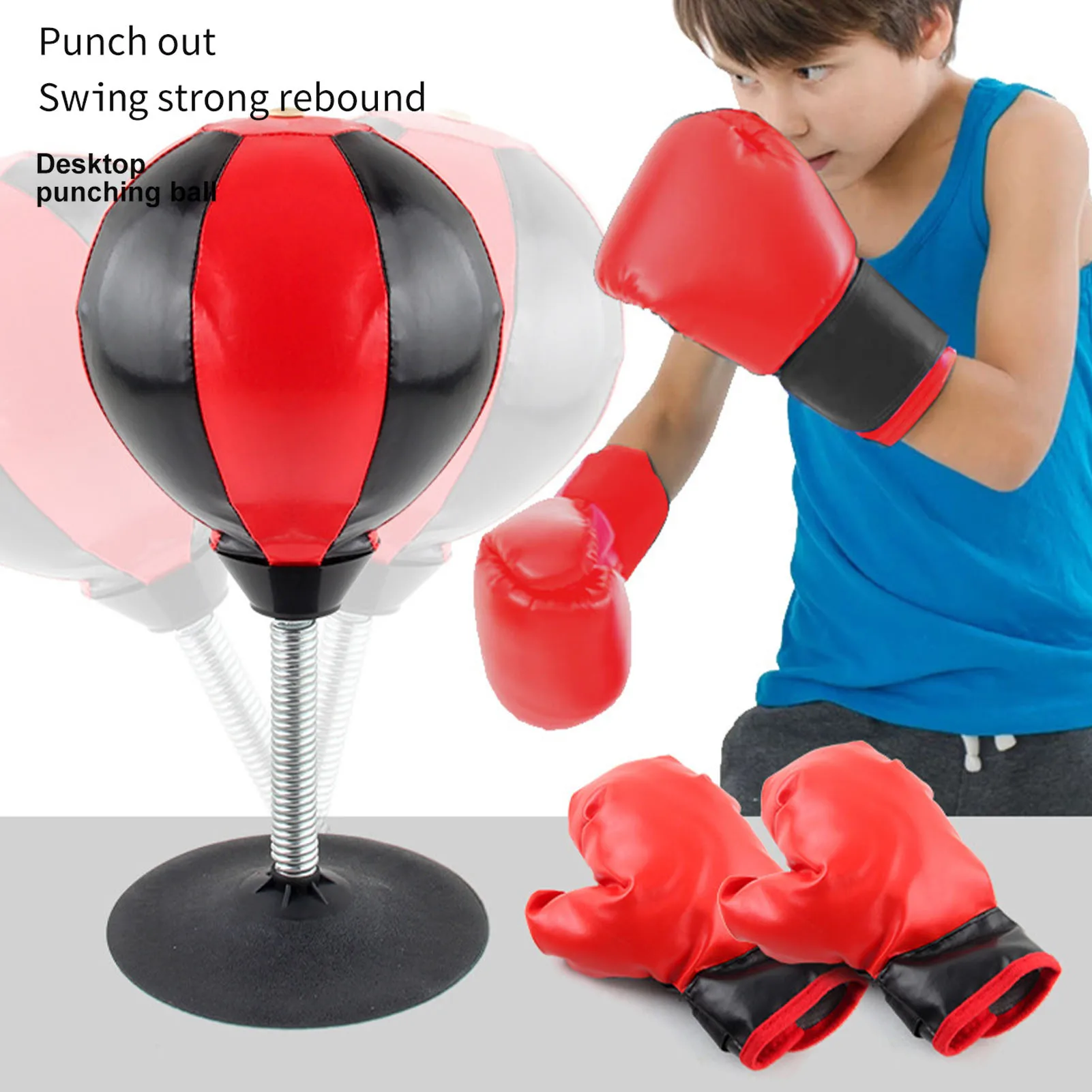

Boxing Punching Bag With Stand Boxing Bag With Stand Children Boxing Equipment Kids Boxing Set Toy Gift For Boys Girls Ages 3-12