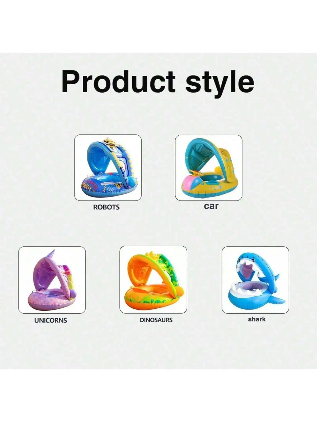 Надувная плавающая лодка для бассейна регулируемая защита от солнца топист