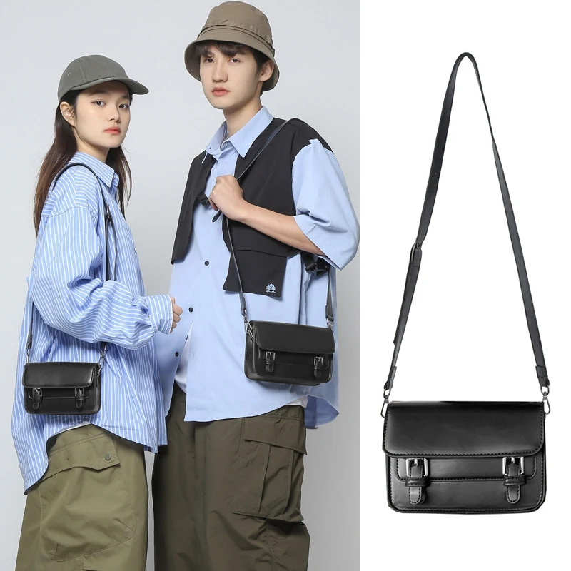 Mini Shoulder Bag for Woman Porter Leather Square Cross Messenger Cell Phone Square Messenger Crossbody Side Bag For Men Pouch