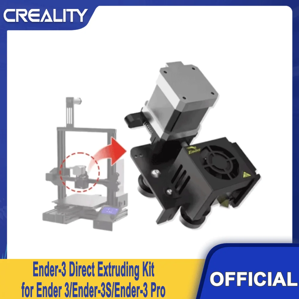 Фото Экструдер CREALITY Ender 3 с прямым приводом для Ender 3 / Ender-3 Pro, модернизированный комплект хотэнда с шаговым двигателем 42-40 и кабелями вентилятора 1,75 мм №3