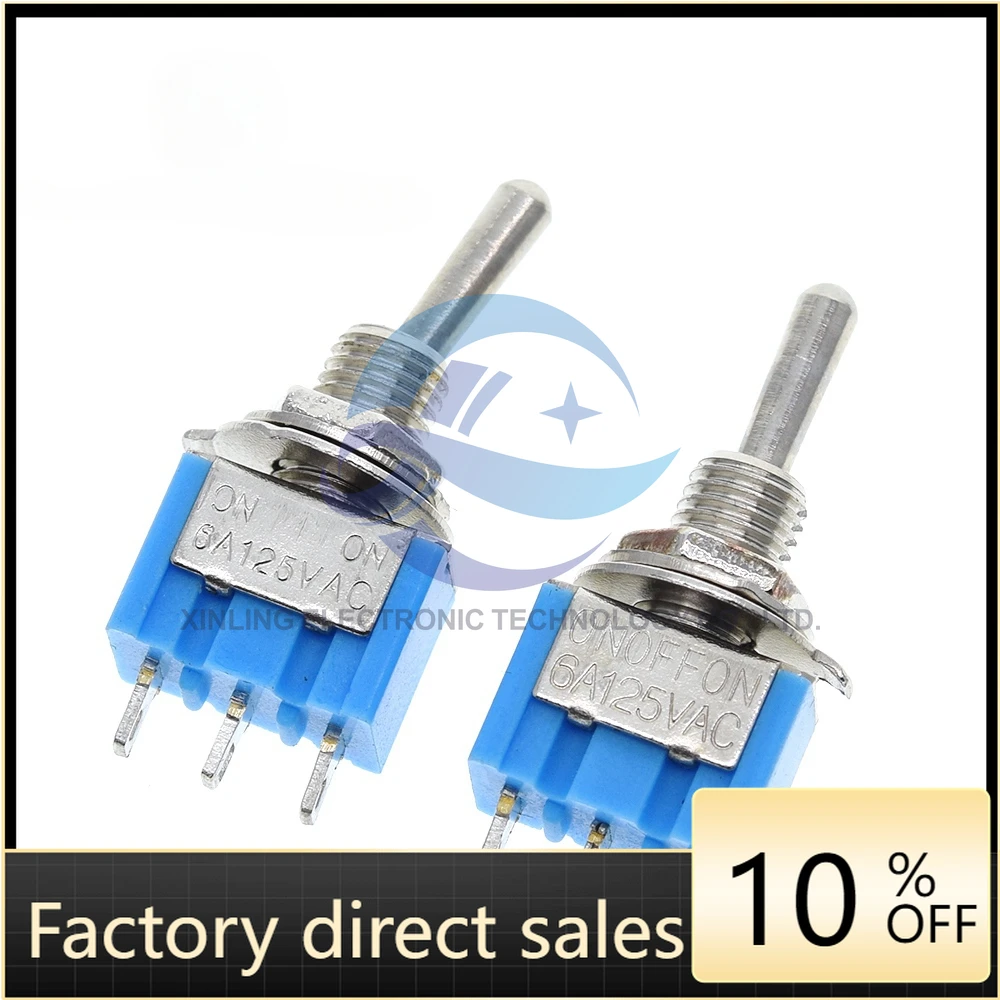 

10Pcs DIY Toggle Switch ON-OFF-ON / ON-OFF 3Pin 3 Position Latching MTS-103 MTS-102 AC 125V/6A 250V/3A Power Button Switch Car