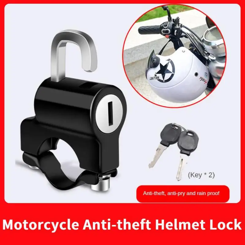 

Motorcycle Anti-theft Helmet Lock Handlebar Mount Universal Electric Motorbike Bike Security Metal Helmet Lock 22-26mm with Keys