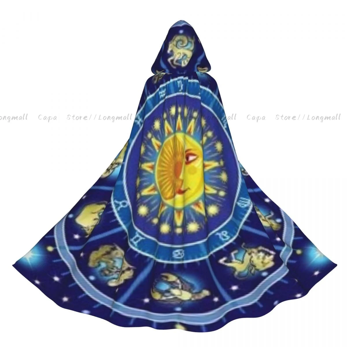 Взрослый Хэллоуин Гороскоп Круглый Плащ Накидка С Капюшоном Средневековый