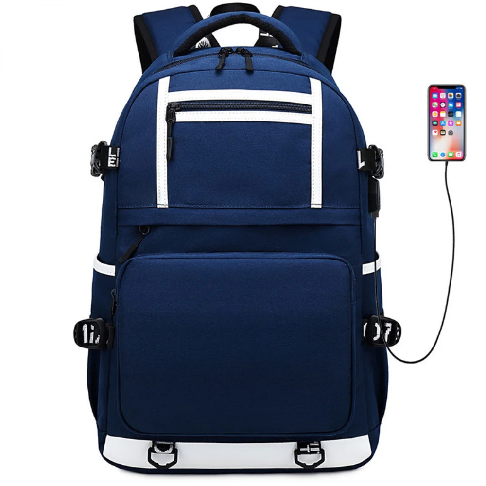 New Casual Anime Backpack Large-capacity Middle School Student Schoolbag Oxford Anti-theft Multi-function Computer Backpack