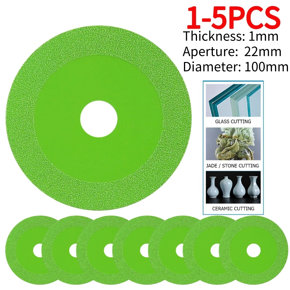 

1-5PCS Glass Cutting Disc 100mm Ultrathin Diamond Marble Saw Blade Ceramic Tile Jade Polishing Blade Sharp Brazing Grinding Disc