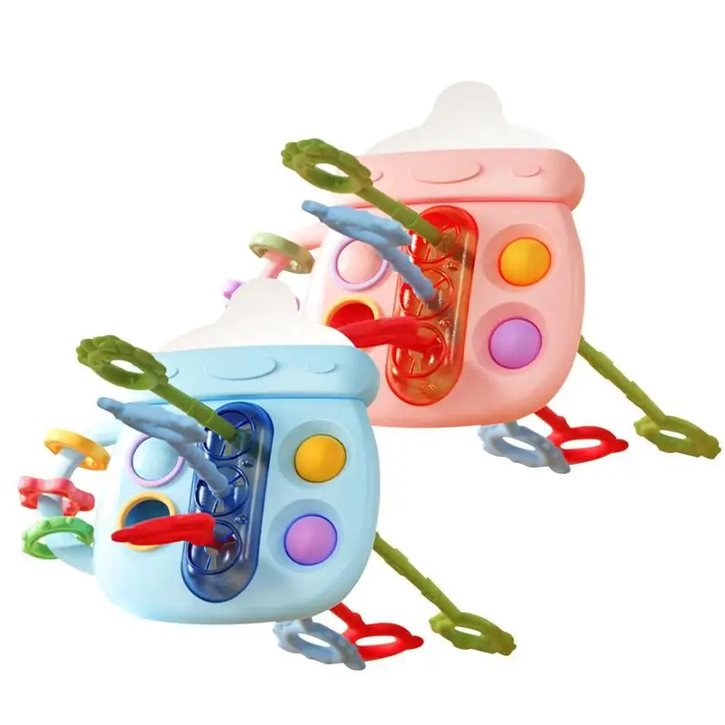 

Игрушка-веревка для детей, развивающая игрушка в форме бутылки для малышей, разные силиконовые игрушки для прорезывания зубов