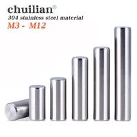 2 25 pcs cylindrical pin m3 m4 m6 m8 m10 m12 fastener solid dowle pin 304 stainless steel gb119 locating pin