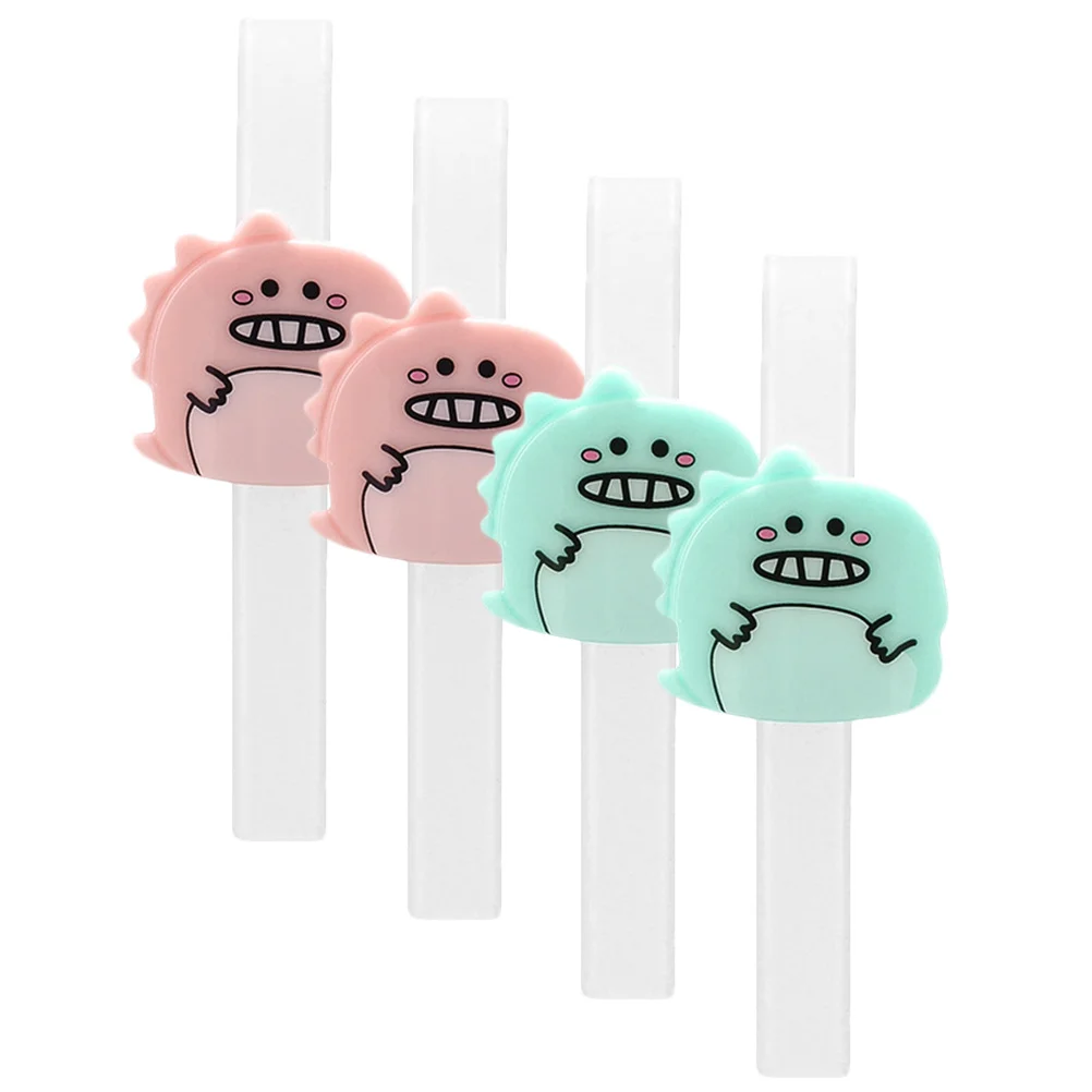 

4 Pcs Toddler Child Nursing Accessories Silicone Drinking Straws Silica Gel Elderly