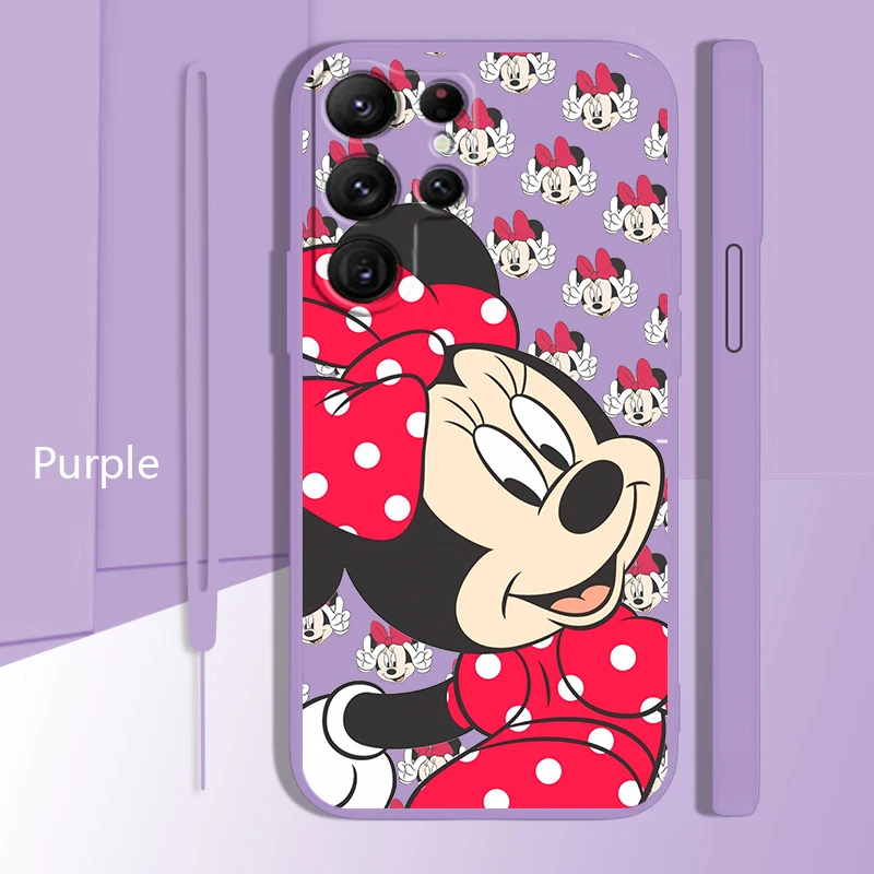 

Disney Mickey Mouse Anime Case For Samsung Galaxy S22 S21 S20 S10 Note20 10 Ultra Plus Pro FE Lite Liquid Rope Phone Cover Core