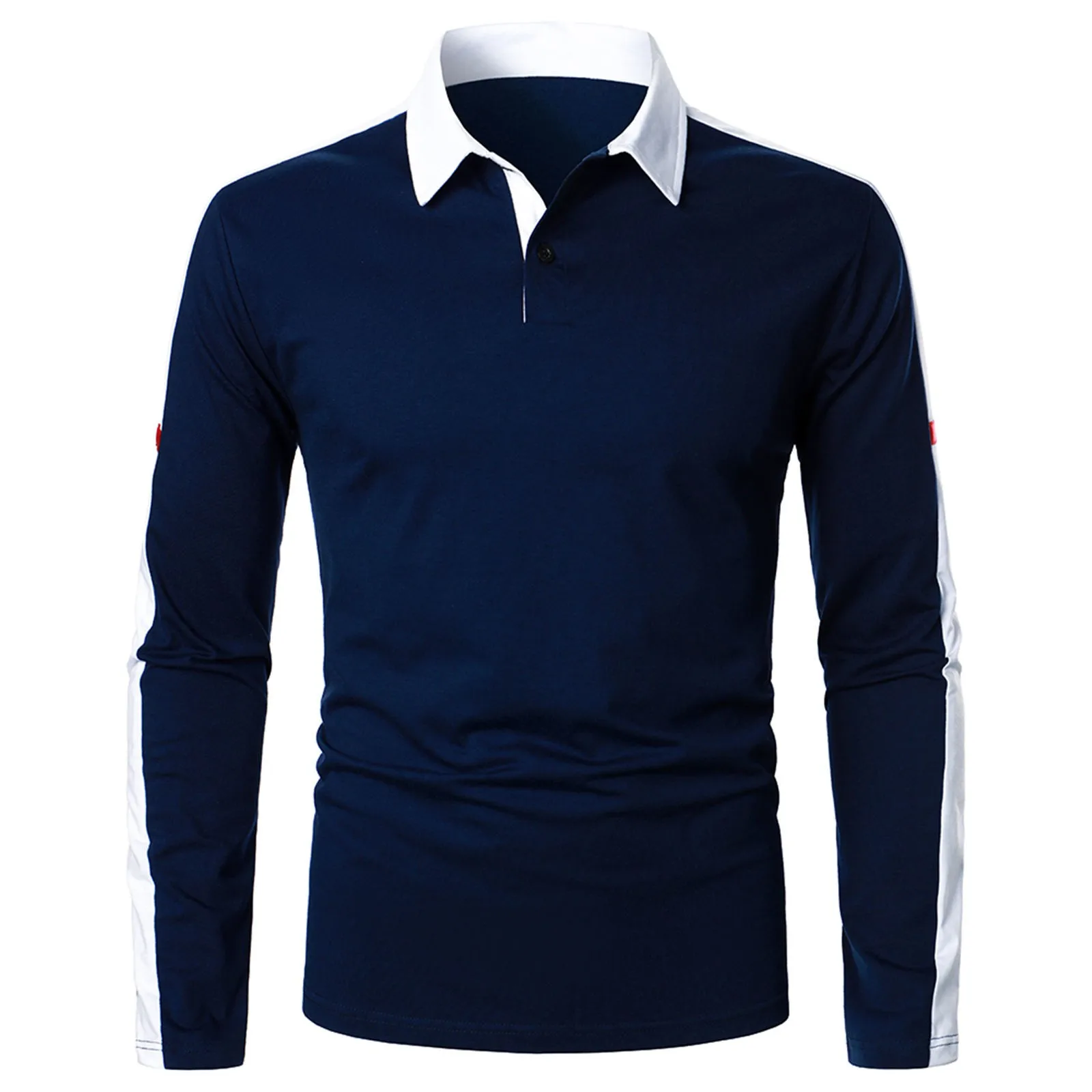 

Fashion Top Long Lapel Stitching Loose Design Casual Sleeve Men's Men's Shirts Tees Tops for Men