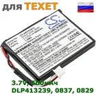 Аккумулятор DLP413239, 0837 для TEXET, 500mAh