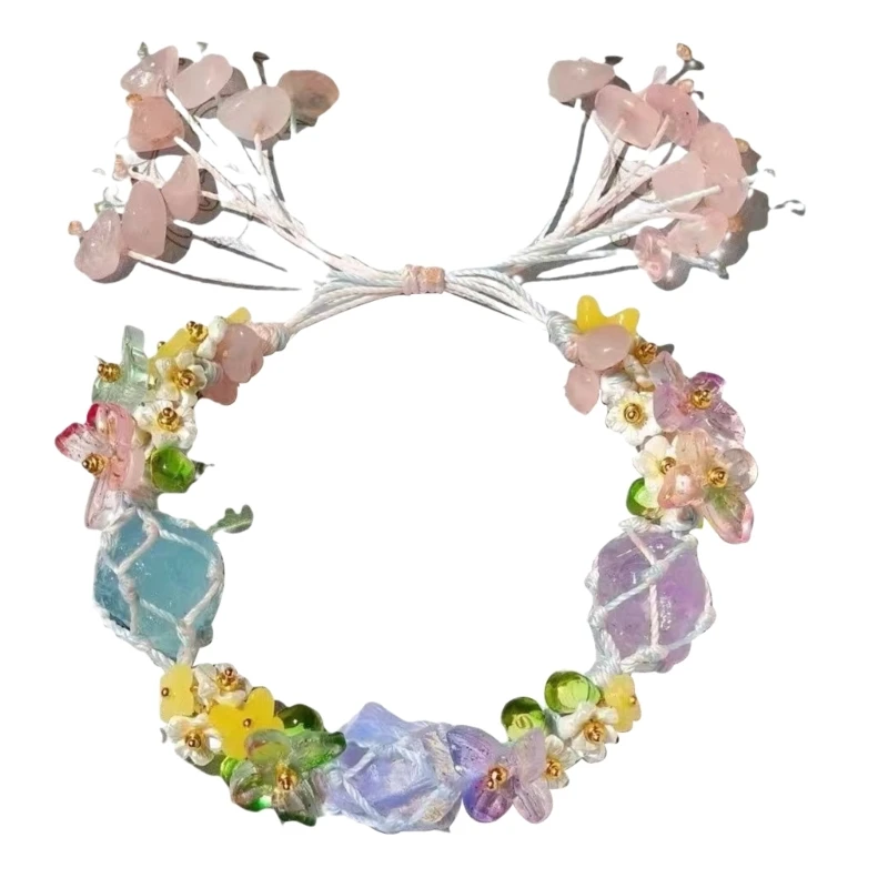 Эластичные браслеты из натуральных кристаллов улучшающие коллекцию браслетов