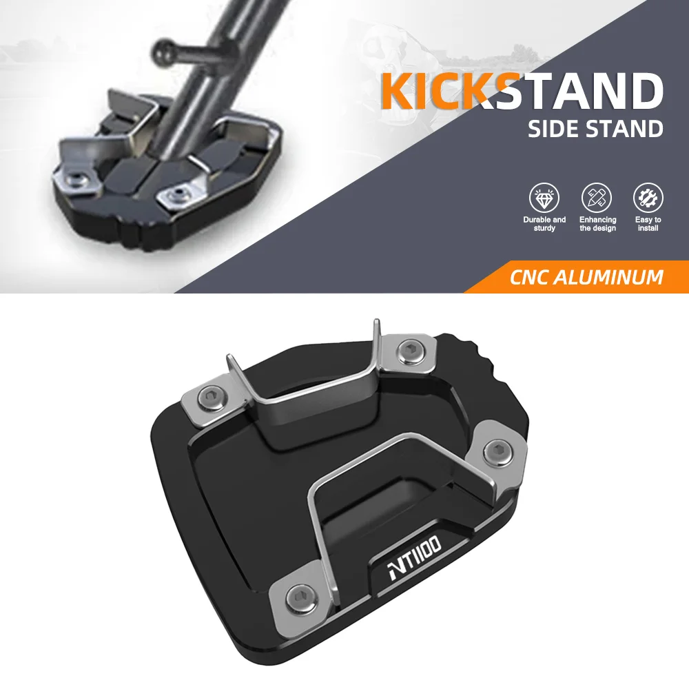 

FOR HONDA NT1100 DCT NT 1100 2022 2023 Motorcycle CNC Kickstand Enlarge Plate Foot Side Stand Enlarger Extension Support Pad