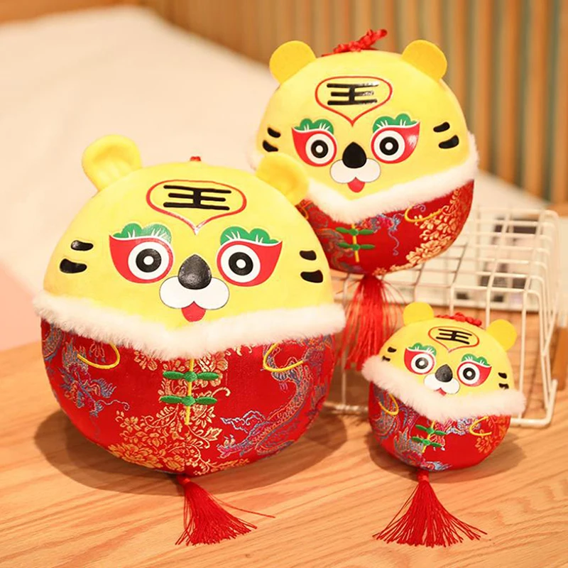 

2022 фигурка тигра, плюшевая игрушка, новогодний символ, детская игрушка, тигр, талисман, мягкая игрушка, кукла, животное, тигр, костюм Тан, кита...