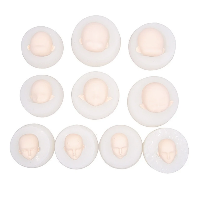 

Baby Face Silicone Molds Baking Tools Handmade Fairy Head Clay Mold Sugarcraft Chocolate Mold Candle Decor Silicone Mold