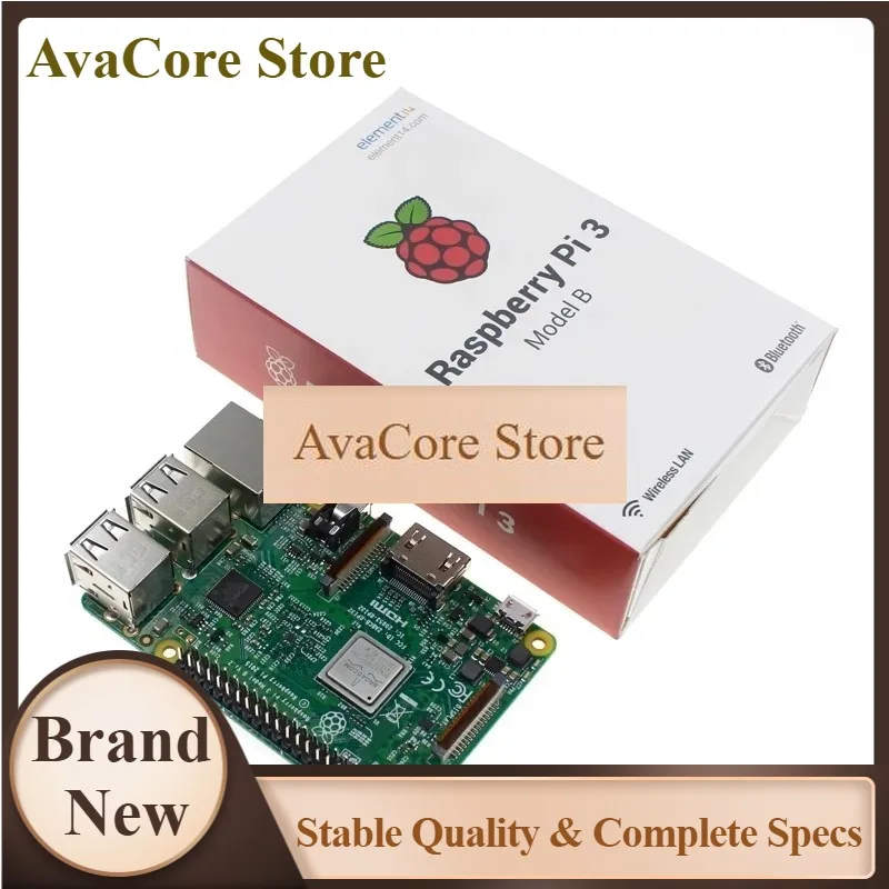 Фото AvaCore Raspberry Pi 3 Model B + Raspberry Pi 3 B Plus Pi 3B с Wi-Fi, Bluetooth и поддержкой Power-over-Ethernet №1