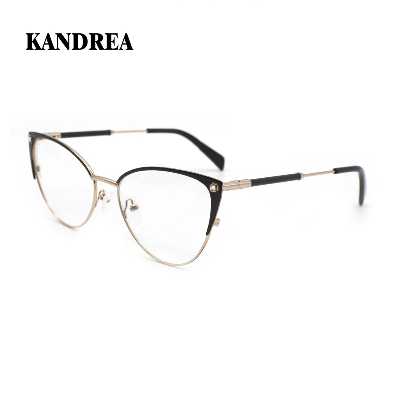 

Оправа KANDREA для очков «кошачий глаз» в стиле ретро, женские брендовые дизайнерские оптические очки по рецепту при близорукости, модные очки ...