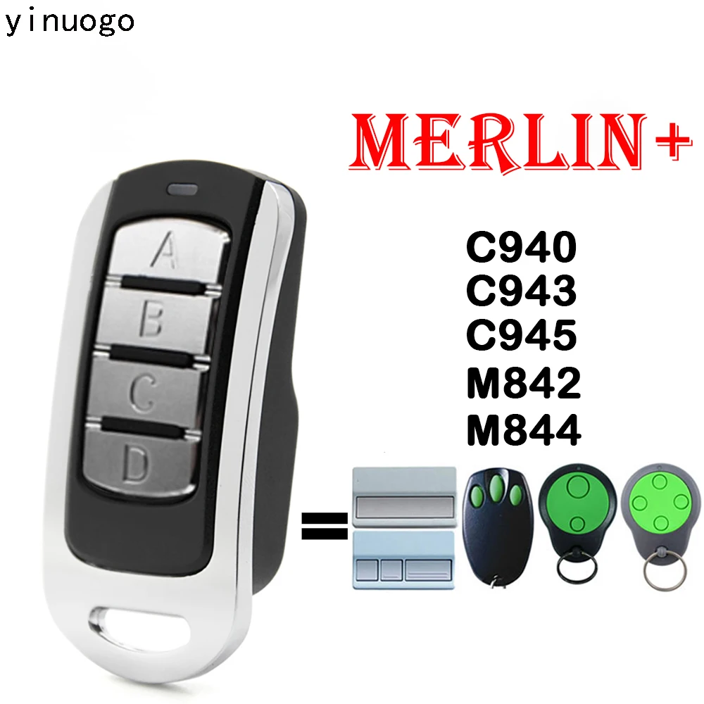 

New MERLIN M842 M844 Garage Remote Control 433.92mhz MERLIN+ C940 C943 C945 Garage Door Command Remote Control Door Opener Key