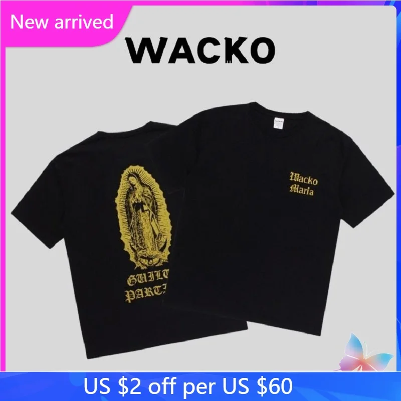

Wacko Maria T-shirts Hight Street Classic Madonna Black Short Sleeve Tees