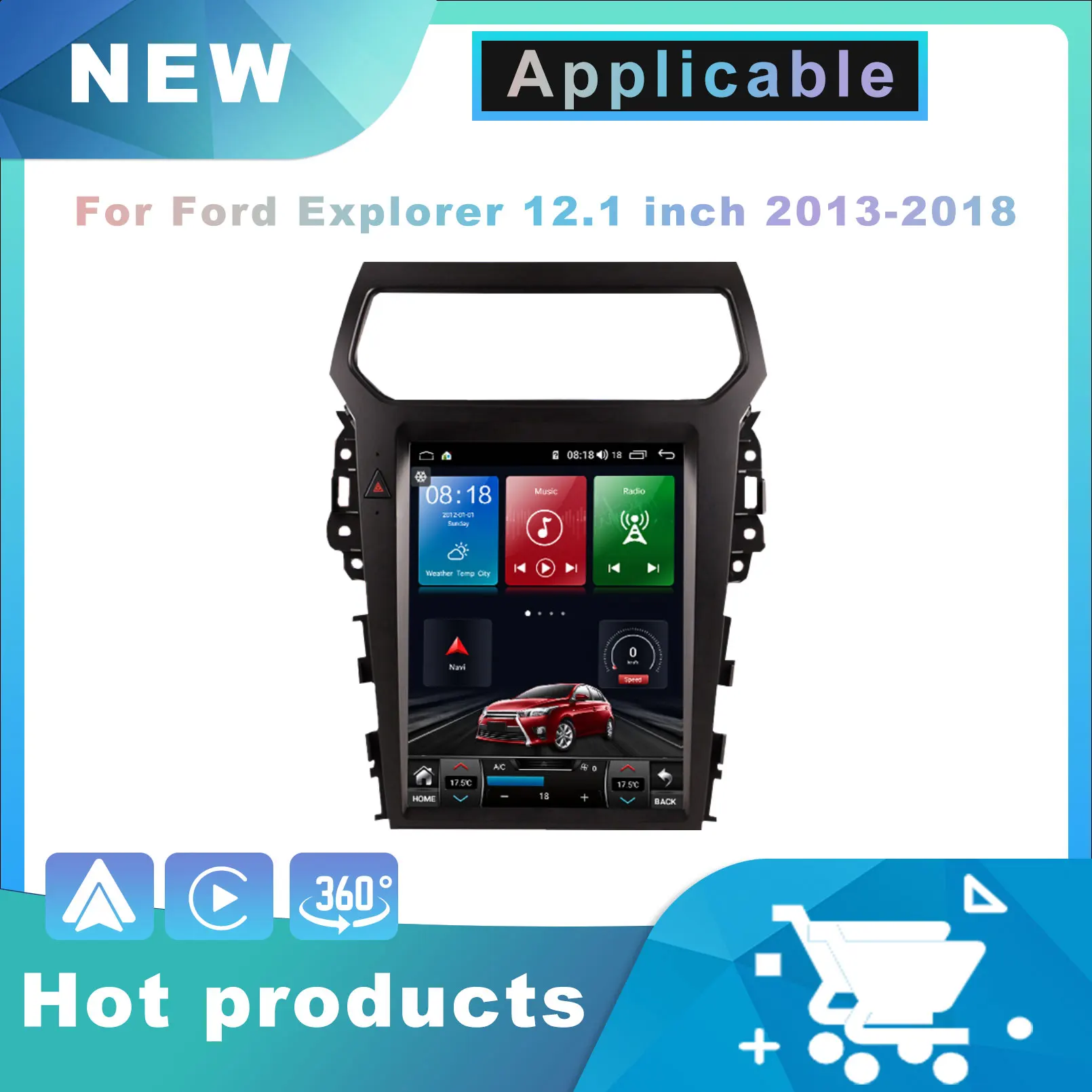 Android 11 автомобильный радиоприемник стерео для Ford Explorer 2011-2020 Dvd мультимедийный
