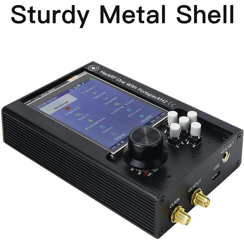 MOOL For Portapack H2 + Hackrf One 5 Antennas Data Cable SDR Software Defined 3.2Inch Screen 1Mhz-6Ghz Assembled |