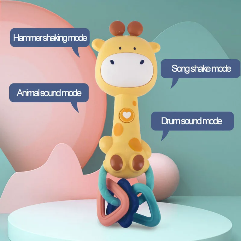 

Baby Toys Music Rattles Can Bite 3-6 Months Old Infants and Young Children Comfort and Coax Baby 0-1 Years Old Hand-held Toys